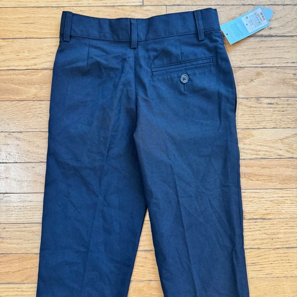 Cat & Jack Boys Navy Blue Dress Pants School Uniform Size 6 Adjustable Waist NWT